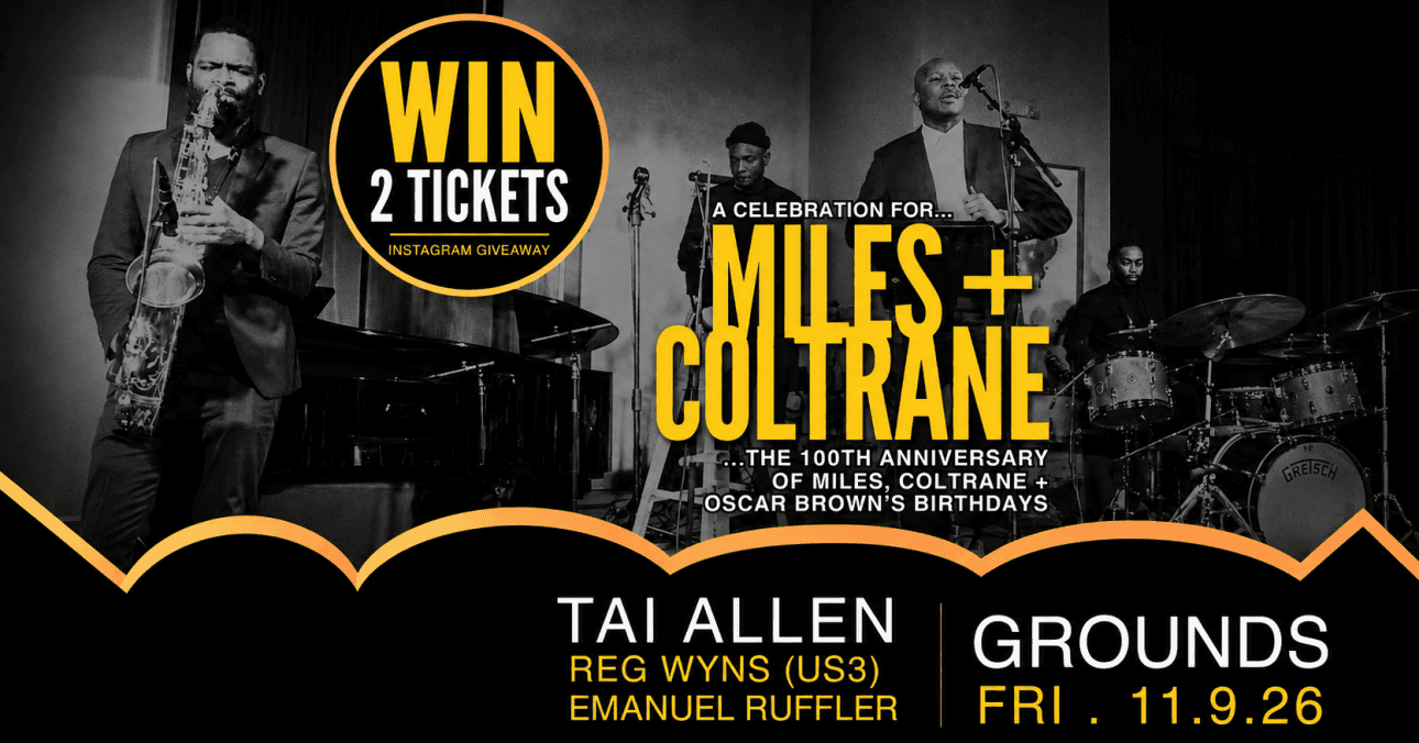 Win two tickets to Tai Allen &amp; Reg Wyns’ ICONS 100: Miles &amp; Coltrane at Grounds in Rotterdam on 11 September 2026. Enter via Instagram.